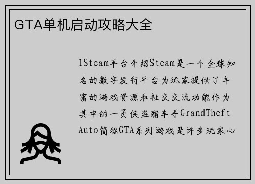GTA单机启动攻略大全